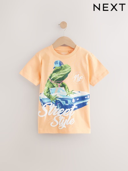 برتقالي Gecko - Short Sleeve Graphic Print T-Shirt (3-16yrs) (AG3600) | ‏36 د.إ.‏ - ‏ 51‏ د.إ.