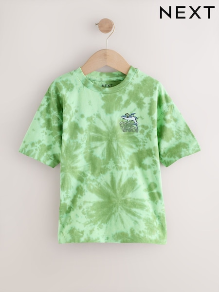 Green Relaxed Fit Tie Dye Graphic Print Short Sleeve T-Shirt (3-16yrs) (AG3612) | €12 - €16