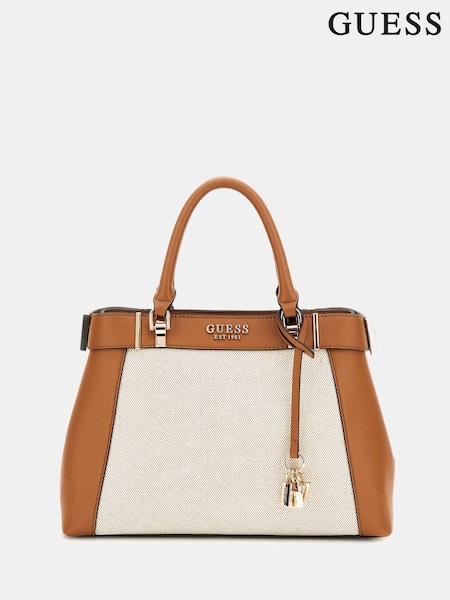 Guess Canvas Anadela Compartment Satchel Bag (AG3623) | €199
