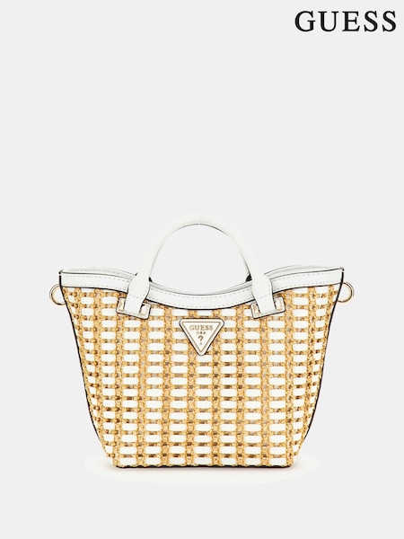 Guess Small Rattan Atalia Natural Tote Bag (AG3633) | €152