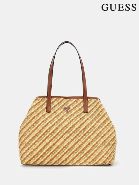 Guess Large Cognac Vikky 2 In 1 Tan Brown Tote Bag (AG3635) | kr3 160