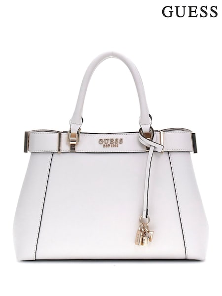 Guess Anadela Compartment White Satchel Bag (AG3636) | ‏679‏₪