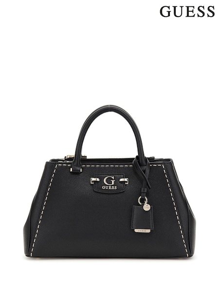 Guess Nastra Society Black Satchel Bag (AG3637) | ‏679‏₪