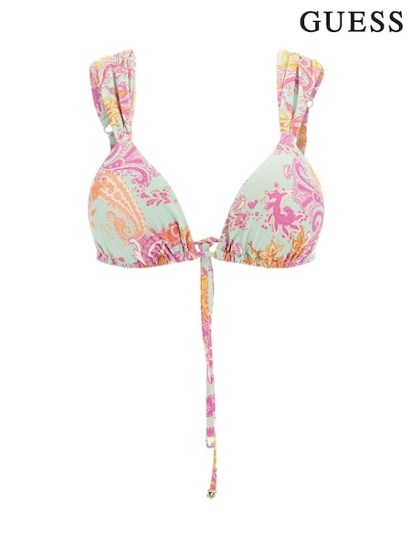 Guess Pink Paisley Triangle Bikini Top (AG3713) | €88