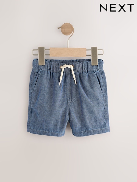 שמבריי כחול - Pull On Shorts (3mths-7yrs) (AG3787) | ‏25‏₪ - ‏34‏ ₪