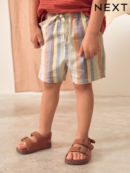 Multi Stripe Linen Blend Pull-On Shorts (3mths-7yrs) (AG3805) | 309 UAH - 391 UAH