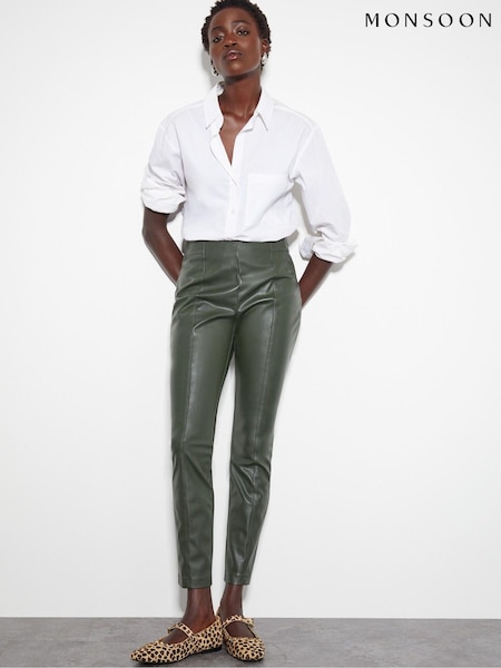 Monsoon Paige High Rise Faux Leather Leggings (AG3838) | 229 LEI