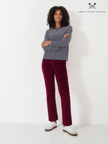 Crew Clothing Company Red Cord Tapered Trousers (AG3866) | €41.50