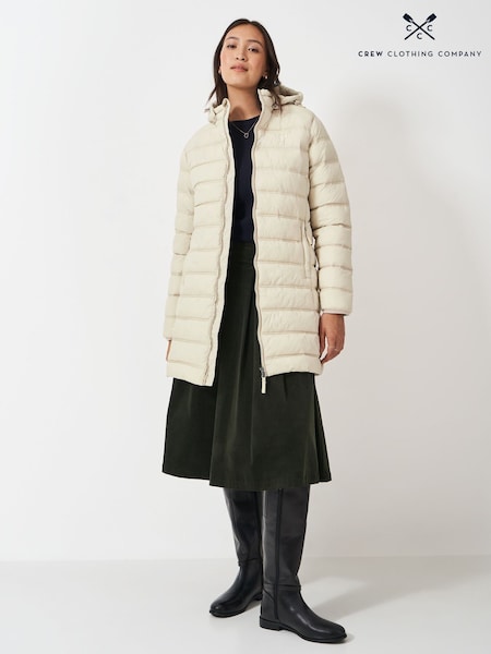 Natural - Crew Clothing Lightweight Padded Coat (AG3885) | 576 LEI