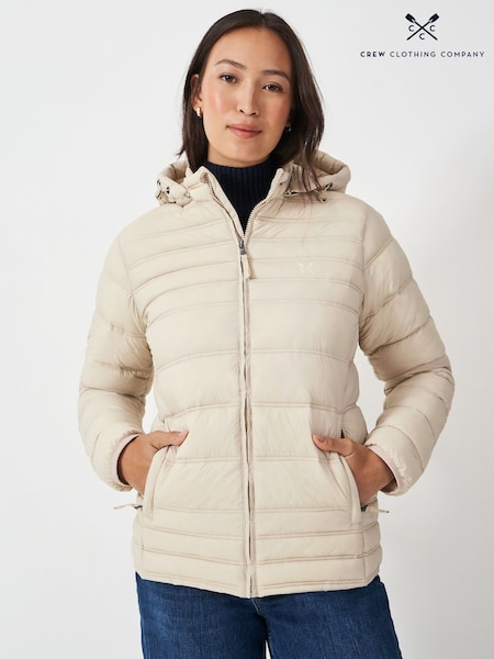 Natural - Crew Clothing Company Lightweight Padded Jacket (AG3919) | 442 LEI
