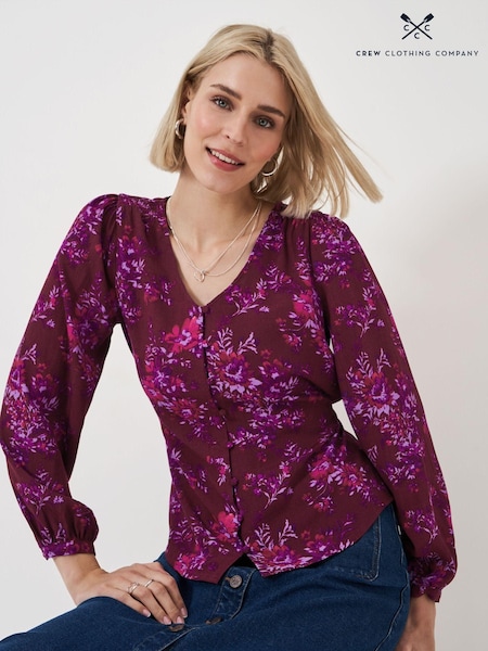 Crew Clothing Pink Lola Tie Back Blouse (AG3940) | AED224
