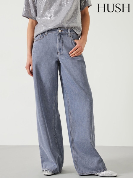 Hush Nova Pintuck Wide Leg 100% Cotton Jeans (AG3956) | 495 LEI