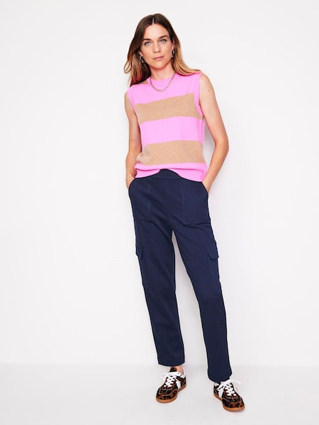 Boden Blue Ponte Twill Tapered Trousers (AG4020) | €76