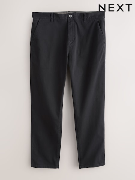 Black Regular Tapered Fit Stretch Chinos Trousers (AG4045) | €32