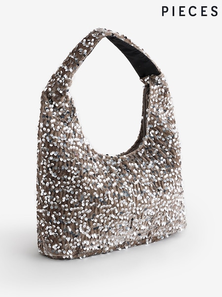 PIECES Grey Sequin Shoulder Bag (AG4074) | €22
