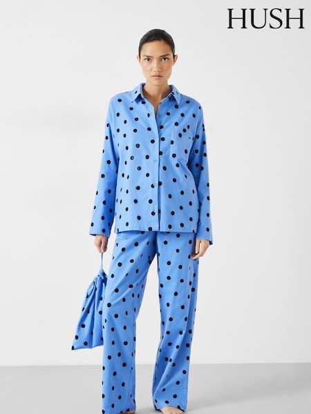 Hush Blue Sadie 100% Cotton Flannel Pyjamas (AG4080) | 170 QAR