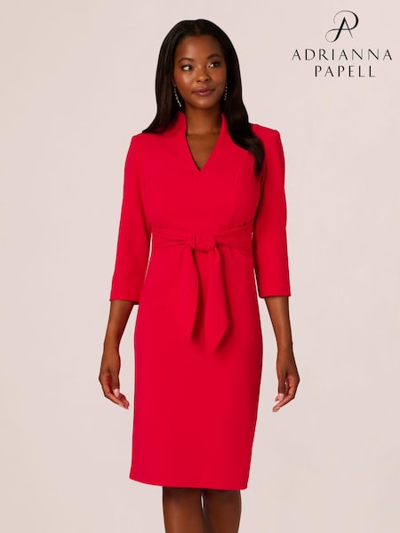 Adrianna Papell Blue Front Tie Short Dress (AG4100) | ₪699
