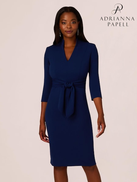 Adrianna Papell Blue Front Tie Short Dress (AG4108) | ₪699