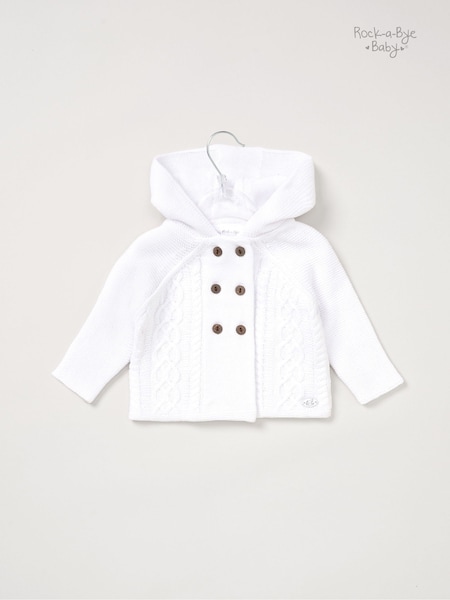 Rock-a-bye Baby Boutique 100% Cotton Double Knit Hooded Cardigan (AG4142) | 28 €