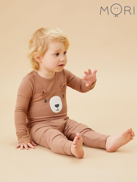 MORI Organic Cotton & Bamboo Bear Face Pyjama Set (AG4227) | €30 - €32