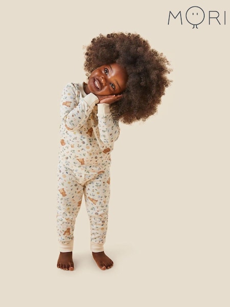 MORI Cream Organic Cotton and Bamboo Pyjama Set (AG4237) | €22 - €23