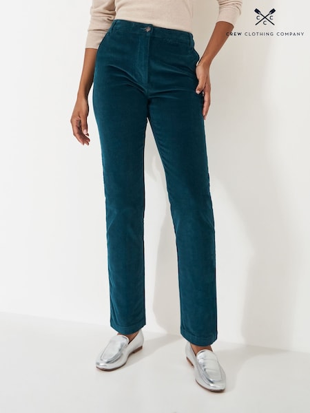 Crew Clothing Company Green Cord Tapered Trousers (AG4421) | €50
