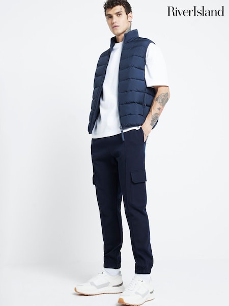 River Island Blue Quilted Gilet (AG4525) | €57