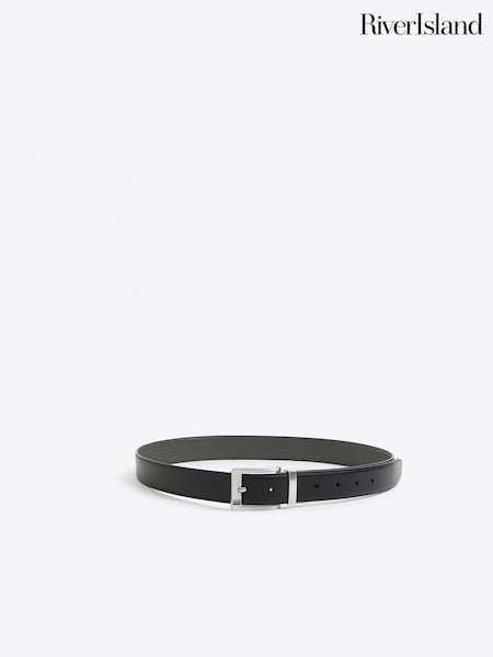 Musta - River Island Reversible Embossed Belt (AG4541) | €22