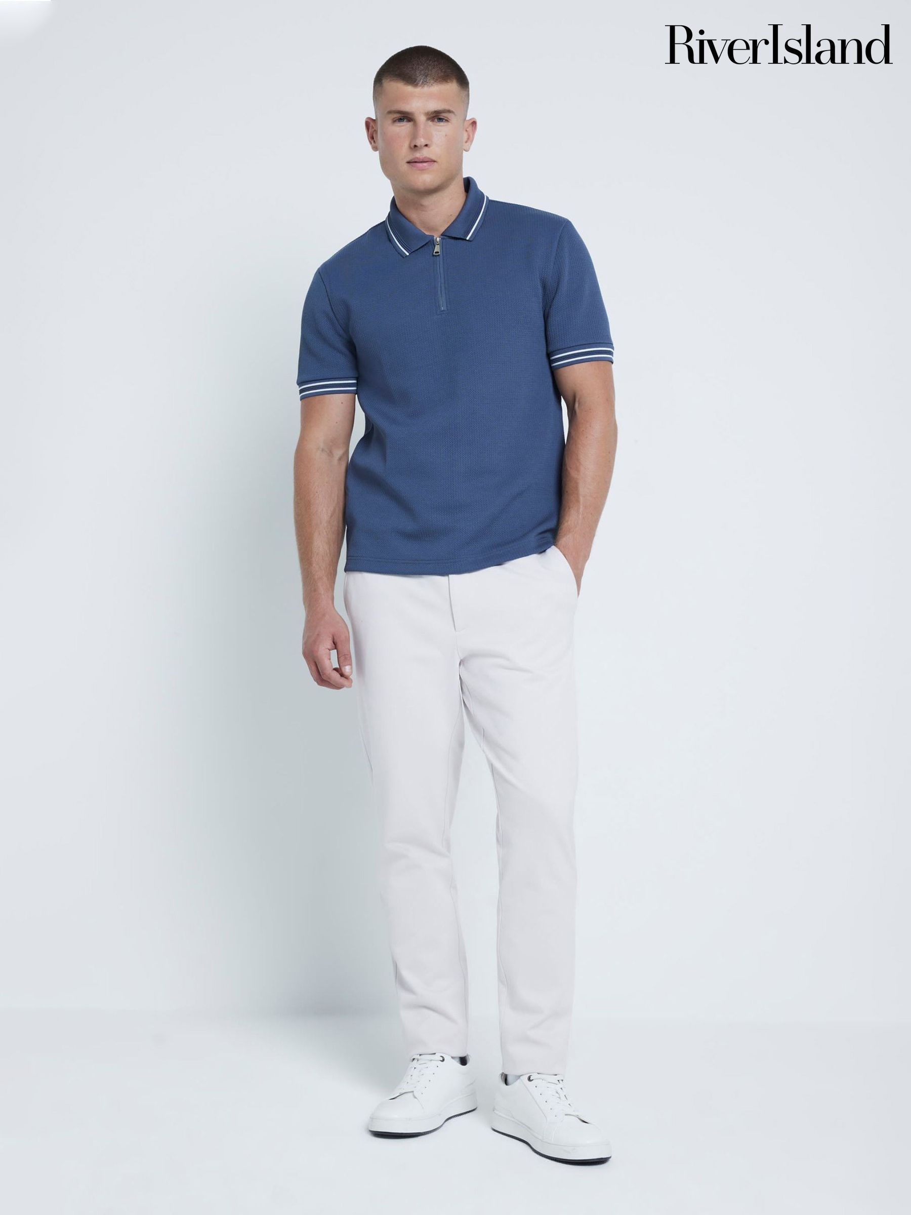 Men s Polo Shirts River Island Collared Brandedfashion Next Luxembourg