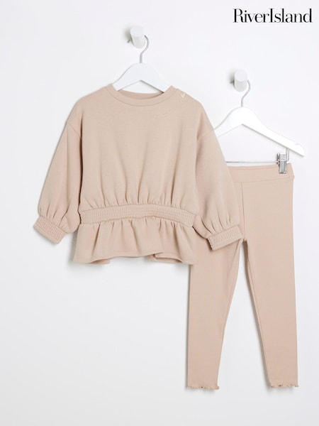 River Island Girls Cinch Sweat and Leggings Set (AG4586) | ‏64 د.إ.‏
