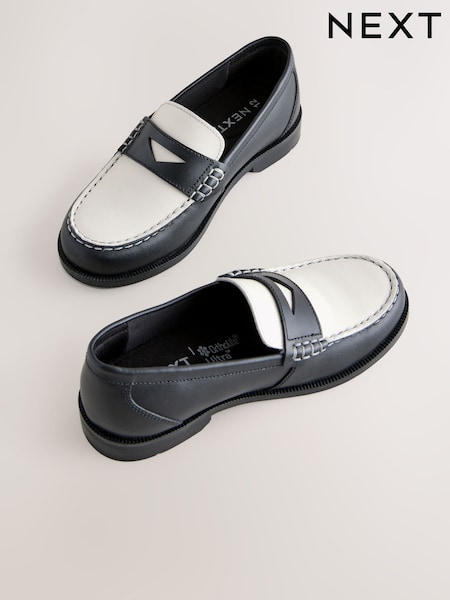 Black/White Leather Loafers (AG4712) | €42 - €52