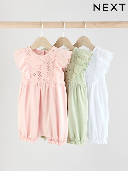 צבע ירוק עדין - Baby Bloomer Rompers 3 Pack (AG4750) | ‏75‏₪ - ‏92‏ ₪