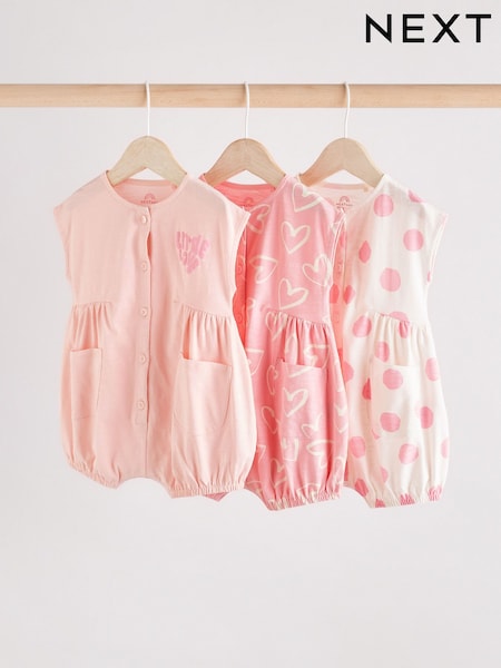 Rosa y blanco - Baby Rompers 3 Pack (AG4761) | 29 € - 35 €
