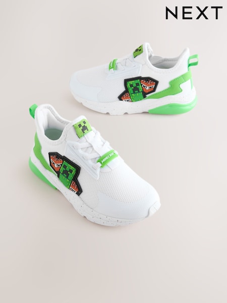 White Minecraft Elastic Lace Trainers (AG4800) | €45 - €56