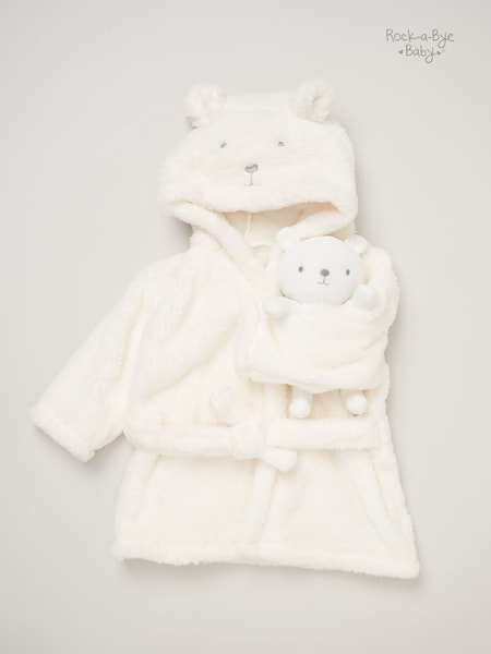 Rock-A-Bye Baby Boutique Bathrobe and Plush Toy Set (AG4802) | €31