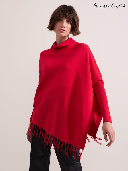 Phase Eight Red Athena Tassel Knit Jumper (AG4812) | €66