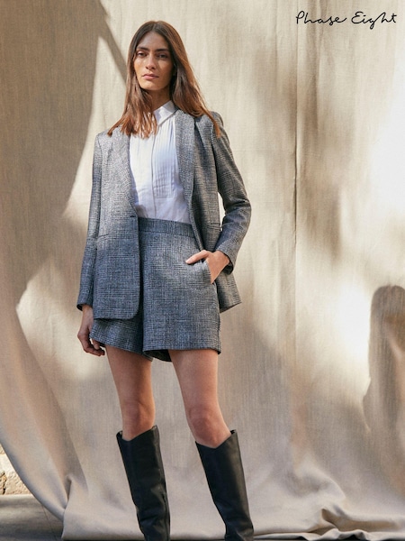 Phase Eight Grey Evie Check Blazer (AG4833) | €89