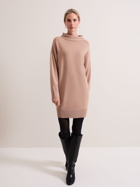 Phase Eight Skylar Funnel Neck Jumper Dress (AG4856) | 663 LEI