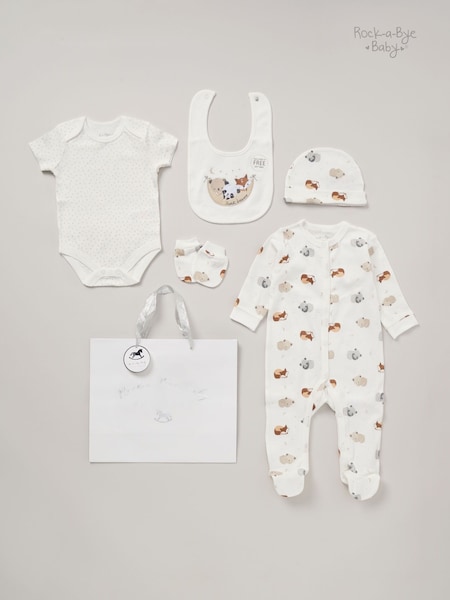 Rock-A-Bye Baby Boutique 100% Cotton 5 Piece Gift Set (AG4885) | €32