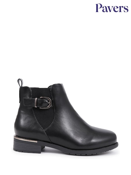 Pavers Extra Wide Fit Buckle Detail Ankle Boots (AG4915) | €66