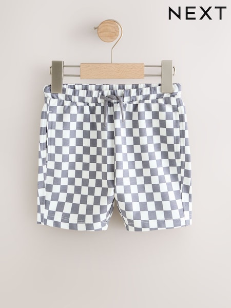 أبيض/رمادي بتصميم مربعات - Patterned Singles Shorts (3mths-7yrs) (AG4930) | ‏25 د.إ.‏ - ‏ 36‏ د.إ.