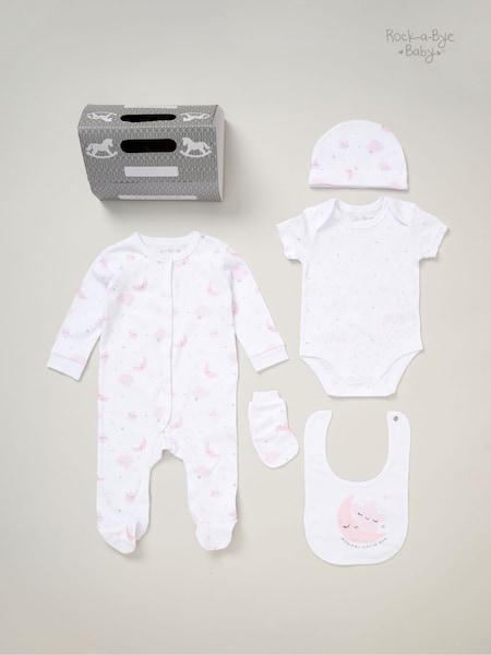 Rock-A-Bye Baby Boutique 100% Cotton 5 Piece Gift Set (AG4958) | €32