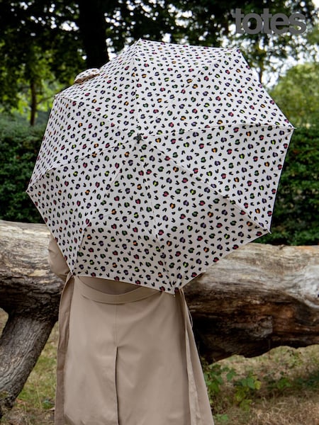 Cream - Totes X-tra Strong Auto Open/close Eco-brella Umbrella (AG5026) | 223 LEI