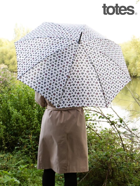 Cream - Totes Auto Open Eco-brella Walker Umbrella (AG5031) | 194 LEI