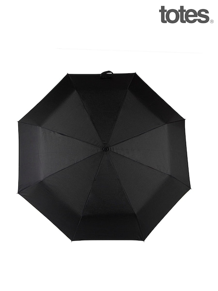 Totes Black Supermini Eco-Brella Gear Stick Umbrella (AG5047) | CA$58