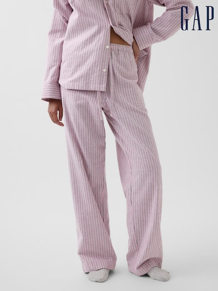 Pinke Streifen - Gap Softest Flannel Pyjamas Bottoms