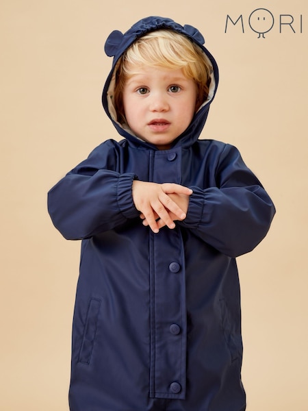 MORI Blue Waterproof Cosy Hooded Puddlesuit (AG5176) | R$ 635