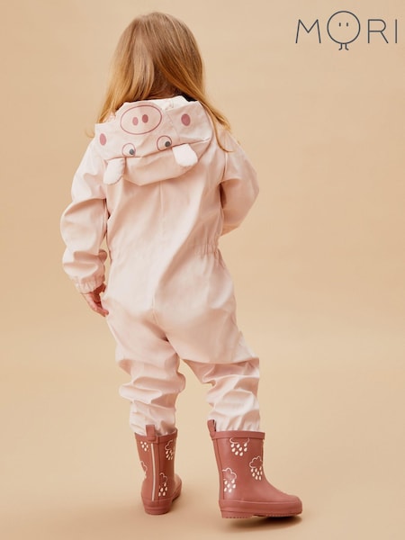 MORI Pink Peppa Pig Waterproof Cosy Hooded Puddlesuit (AG5179) | kr950