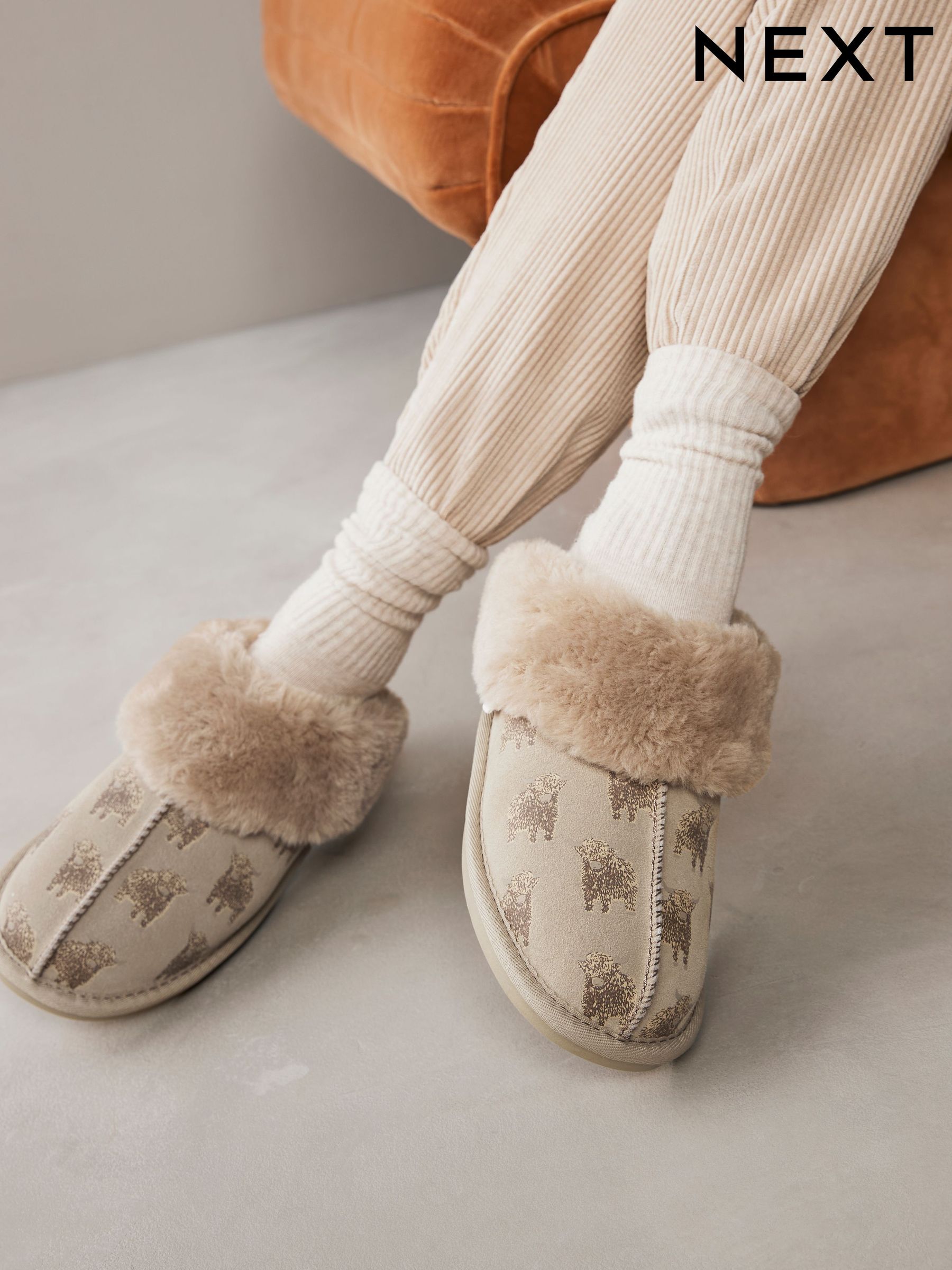 Women s Slippers Mules Ballerina Faux Fur Slippers Next Malta