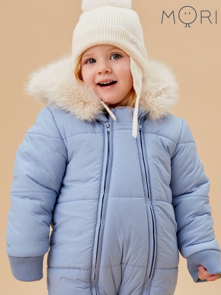 MORI Faux Fur Lined Cosy Zip Up Snowsuit (AG5359) | R$ 685